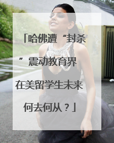 哈佛遭“封杀”震动教育界 在美留学生未来何去何从？