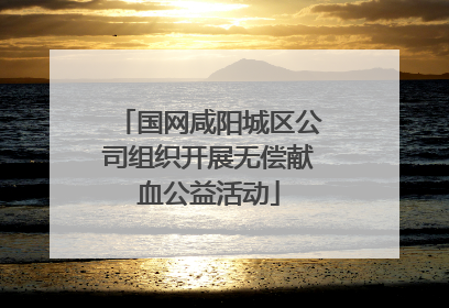 国网咸阳城区公司组织开展无偿献血公益活动