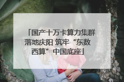国产十万卡算力集群落地庆阳 筑牢“东数西算”中国底座