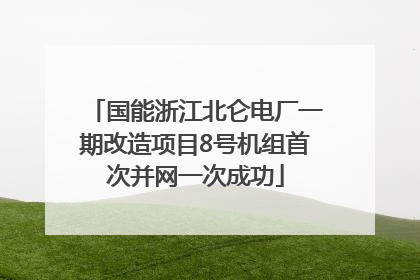 国能浙江北仑电厂一期改造项目8号机组首次并网一次成功