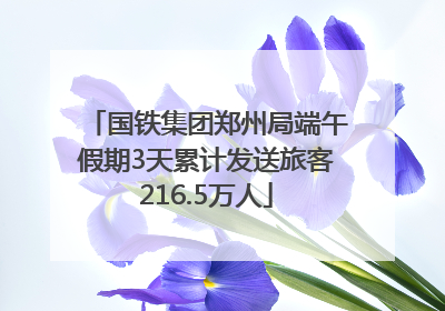 国铁集团郑州局端午假期3天累计发送旅客216.5万人