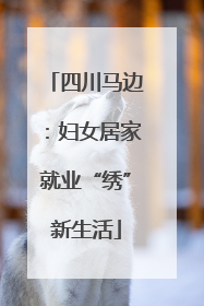 四川马边：妇女居家就业“绣”新生活