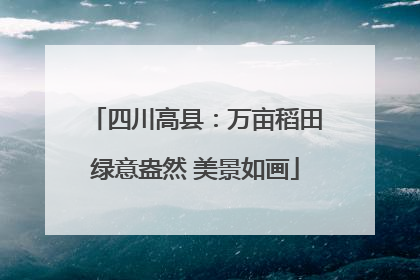 四川高县：万亩稻田绿意盎然 美景如画