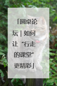 圆桌论坛｜如何让“行走的课堂”更精彩