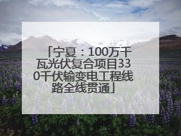 宁夏：100万千瓦光伏复合项目330千伏输变电工程线路全线贯通