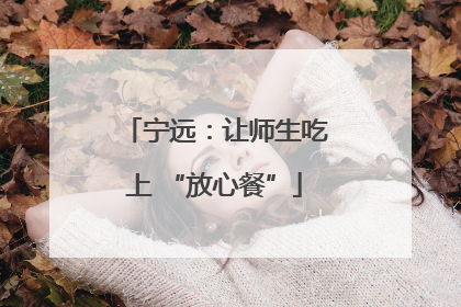 宁远：让师生吃上 “放心餐”
