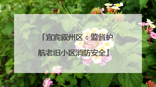 宜宾叙州区：监督护航老旧小区消防安全