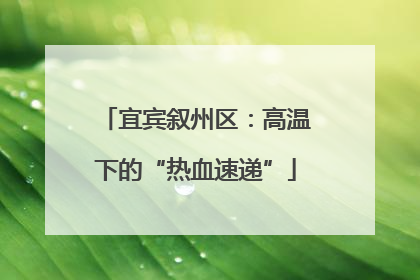 宜宾叙州区：高温下的“热血速递”