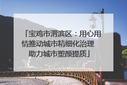 宝鸡市渭滨区：用心用情推动城市精细化治理 助力城市塑颜提质