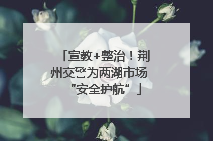 宣教+整治！荆州交警为两湖市场“安全护航”