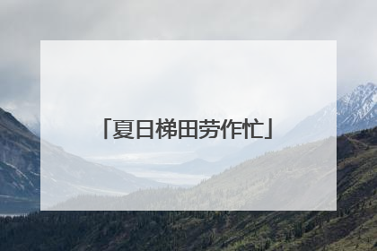 夏日梯田劳作忙
