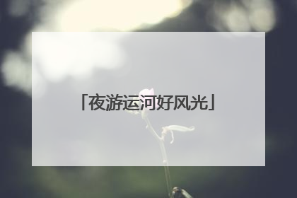 夜游运河好风光
