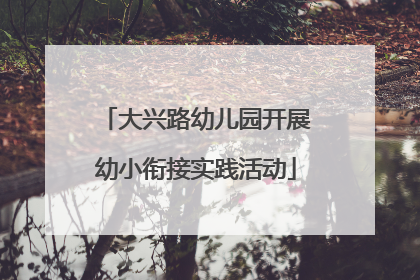 大兴路幼儿园开展幼小衔接实践活动