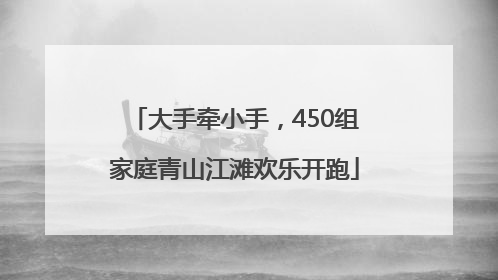 大手牵小手，450组家庭青山江滩欢乐开跑