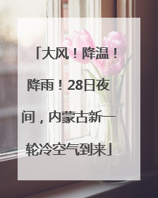 大风！降温！降雨！28日夜间，内蒙古新一轮冷空气到来