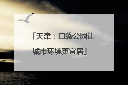 天津：口袋公园让城市环境更宜居