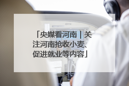 央媒看河南｜关注河南抢收小麦、促进就业等内容