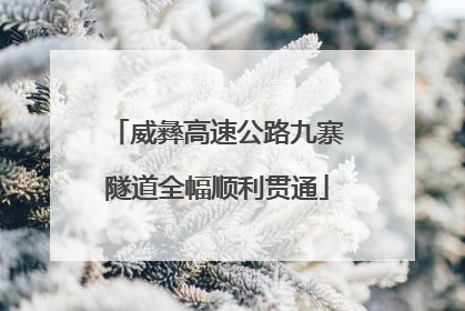 威彝高速公路九寨隧道全幅顺利贯通