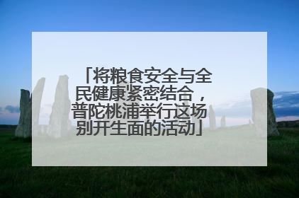将粮食安全与全民健康紧密结合，普陀桃浦举行这场别开生面的活动