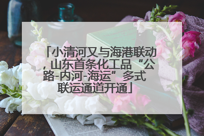 小清河又与海港联动，山东首条化工品“公路-内河-海运”多式联运通道开通