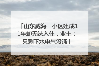 山东威海一小区建成11年却无法入住，业主：只剩下水电气没通