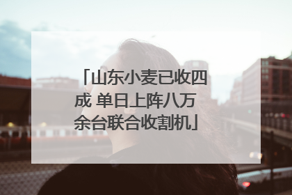 山东小麦已收四成 单日上阵八万余台联合收割机