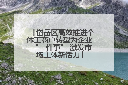 岱岳区高效推进个体工商户转型为企业“一件事” 激发市场主体新活力