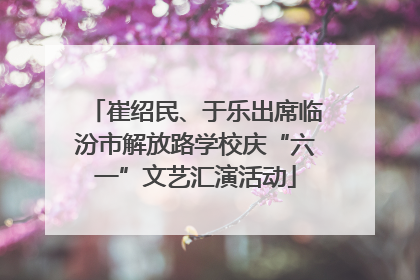 崔绍民、于乐出席临汾市解放路学校庆“六一”文艺汇演活动