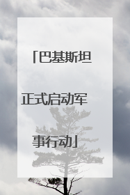巴基斯坦正式启动军事行动