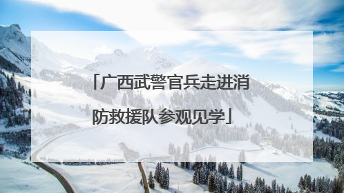 广西武警官兵走进消防救援队参观见学