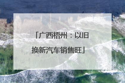 广西梧州：以旧换新汽车销售旺