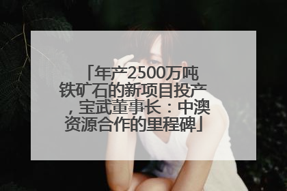 年产2500万吨铁矿石的新项目投产，宝武董事长：中澳资源合作的里程碑
