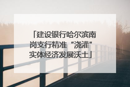 建设银行哈尔滨南岗支行精准“浇灌”实体经济发展沃土