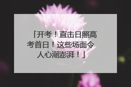 开考！直击日照高考首日！这些场面令人心潮澎湃！