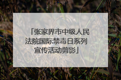 张家界市中级人民法院国际禁毒日系列宣传活动剪影