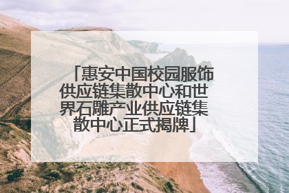 惠安中国校园服饰供应链集散中心和世界石雕产业供应链集散中心正式揭牌