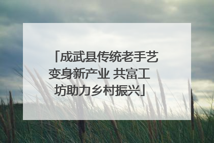 成武县传统老手艺变身新产业 共富工坊助力乡村振兴