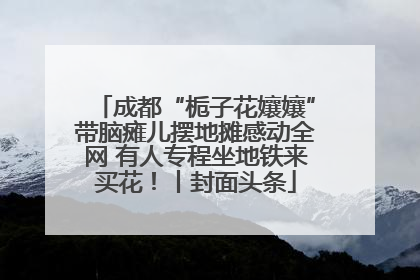 成都“栀子花孃孃”带脑瘫儿摆地摊感动全网 有人专程坐地铁来买花！丨封面头条