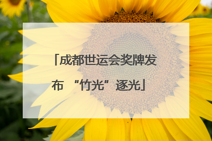 成都世运会奖牌发布 “竹光”逐光