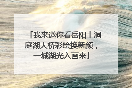 我来邀你看岳阳丨洞庭湖大桥彩绘换新颜，一城湖光入画来