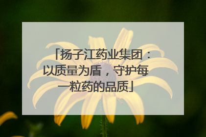 扬子江药业集团：以质量为盾，守护每一粒药的品质