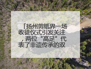 扬州剪纸界一场收徒仪式引发关注，两位“高足”代表了非遗传承的双轨力量