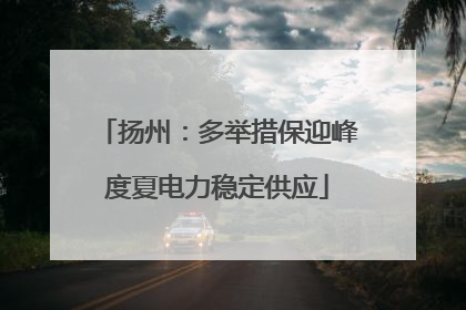 扬州：多举措保迎峰度夏电力稳定供应