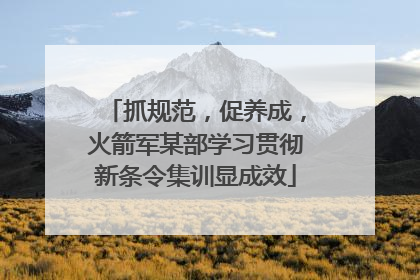 抓规范，促养成，火箭军某部学习贯彻新条令集训显成效