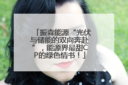 振森能源“光伏与储能的双向奔赴”，能源界最甜CP的绿色情书！