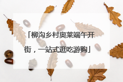 柳沟乡村奥莱端午开街，一站式逛吃游购