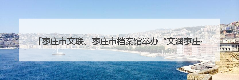 枣庄市文联、枣庄市档案馆举办“文润枣庄·艺联万家”文艺志愿者走进档案馆主题活动