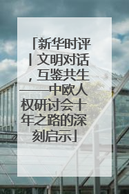 新华时评丨文明对话，互鉴共生——中欧人权研讨会十年之路的深刻启示