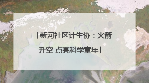 新河社区计生协：火箭升空 点亮科学童年