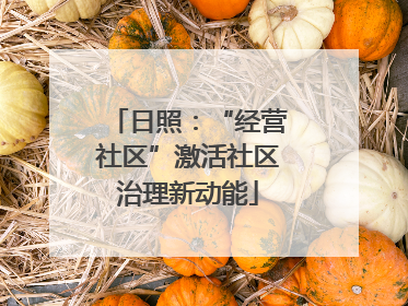 日照：“经营社区”激活社区治理新动能